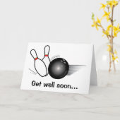 Carte L'Équipe De Bowling Va Bien Bientôt (Fleur jaune)