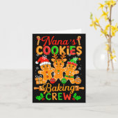 Carte L'équipe de fabrication de biscuits de Noël de Nan (Fleur jaune)