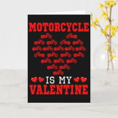 Carte L'équipe de pilote de moto est mon Valentin coeurs (Fleur jaune)