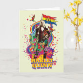 Carte L'équipe du suicide | Harley Quinn Flowers & Rainb (Fleur jaune)