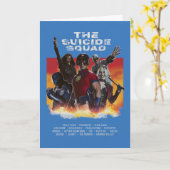 Carte L'équipe du suicide | Poster de cinéma de style ré (Fleur jaune)