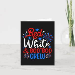 Carte L'équipe rouge blanc et boo boo drôle infirmière 4