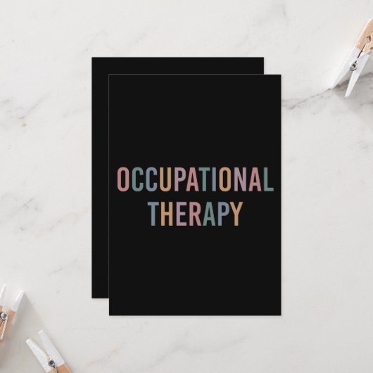 Carte L'ergothérapie OT Future OT (Devant/Arrière en situation)