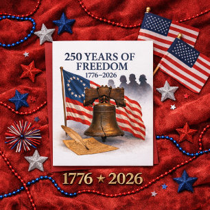 Carte Les 250 ans de liberté : anniversaire patriotique