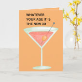 Carte Les 30 nouveaux | Funny Birthday Card (Fleur jaune)