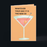 Carte Les 30 nouveaux | Funny Birthday Card<br><div class="desc">Les 30 nouveaux | Funny Birthday Greeting Card Sarcastique anniversaire carte "quel que soit votre âge,  vous êtes le nouveau 30" en caractères vintages de machine à écrire. Customisez le message intérieur vous encourage — joyeux anniversaire."</div>