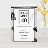 Carte Les 40 ans de Speed Limit Man (Fleur jaune)