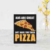 Carte Les Abs Sont Superbes Mais Avez-Vous Essayé Pizza  (Fleur jaune)