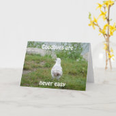 Carte Les adieux ne sont jamais faciles (Fleur jaune)