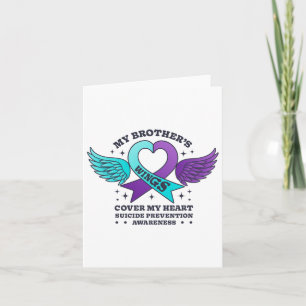 Carte Les ailes de mon frère couvrent mon coeur Suicide