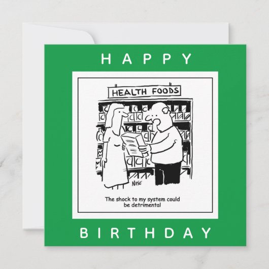 Carte Les aliments pour la santé pourraient être choqués (Devant)