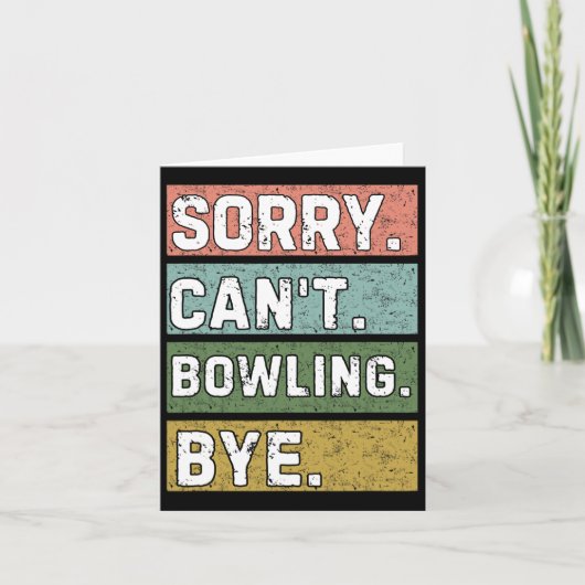 Carte Les amateurs de bowling (Devant)