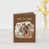 Carte Les amateurs de chevaux de ferme ajoutent un messa (Fleur jaune)