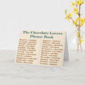 Carte Les amateurs de chocolat Livre de Phrase (Fleur jaune)