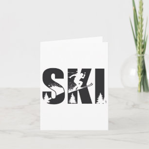 Carte Les Amateurs De Ski D'Hiver À La Montagne