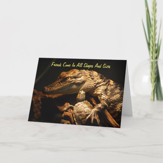 Carte "Les Amis Arrivent Dans Toutes Les Formes Et (Devant)