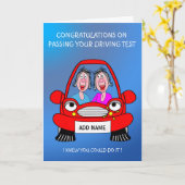 Carte Les amis de la dame ont réussi le test de conduite (Fleur jaune)