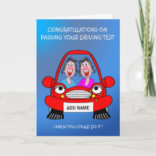 Carte Les amis de la dame ont réussi le test de conduite