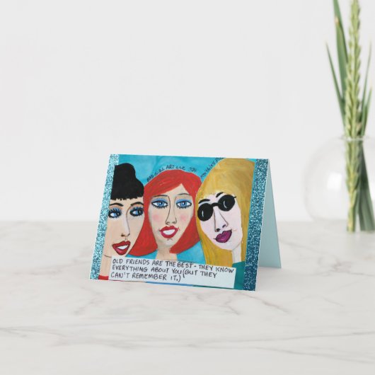 CARTE LES AMIS DE NOTECARD-OLD SONT LES MEILLEURS. ILS (Devant)