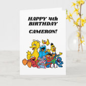 Carte Les amis de Sesame Street fêtent leur anniversaire (Fleur jaune)