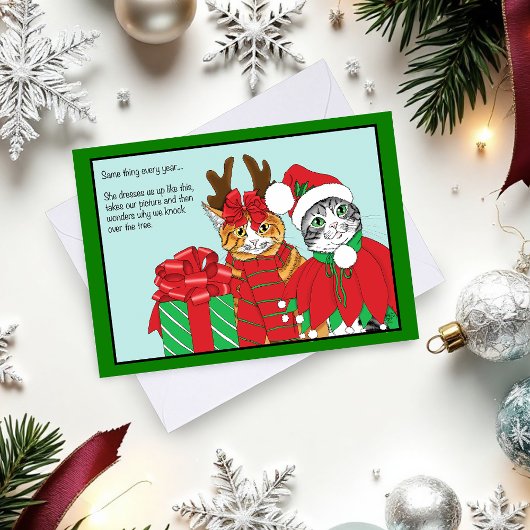 Carte Les amis des chats de Noël