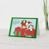 Carte Les amis des chats de Noël (Devant)