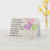 CARTE **LES AMIS MÉTITENT UN ANNIVERSAIRE TRÈS HEUREUX** (Fleur jaune)