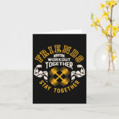Carte Les Amis Qui S'Entraînent Ensemble Restent Ensembl (Fleur jaune)
