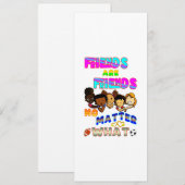 Carte Les Amis Sont Amis Peu Importe Ce Que (Devant / Derrière)