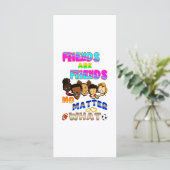 Carte Les Amis Sont Amis Peu Importe Ce Que (Debout devant)