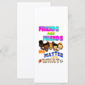 Carte Les Amis Sont Amis Peu Importe Ce Que (Devant / Derrière)