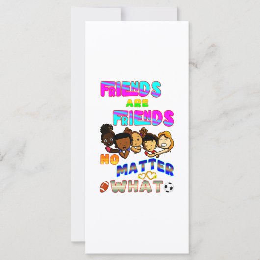 Carte Les Amis Sont Amis Peu Importe Ce Que (Devant)