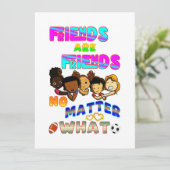 Carte Les Amis Sont Amis Peu Importe Ce Que (Debout devant)