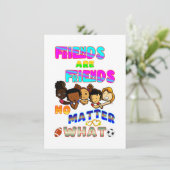 Carte Les Amis Sont Amis Peu Importe Ce Que (Debout devant)