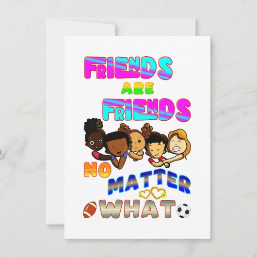 Carte Les Amis Sont Amis Peu Importe Ce Que (Devant)