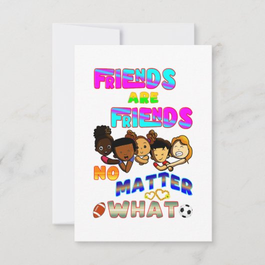 Carte Les Amis Sont Amis Peu Importe Ce Que (Devant)
