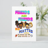 Carte Les Amis Sont Amis Peu Importe Ce Que (Debout devant)