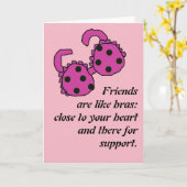 Carte Les amis sont comme Bras (Fleur jaune)