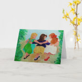 Carte Les amis sont comme les anges (Fleur jaune)