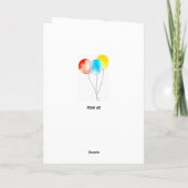 Carte Les amis sont comme les ballons Aquarelle Annivers (Dos)