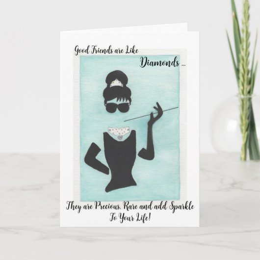 Carte Les amis sont comme les diamants (Devant)