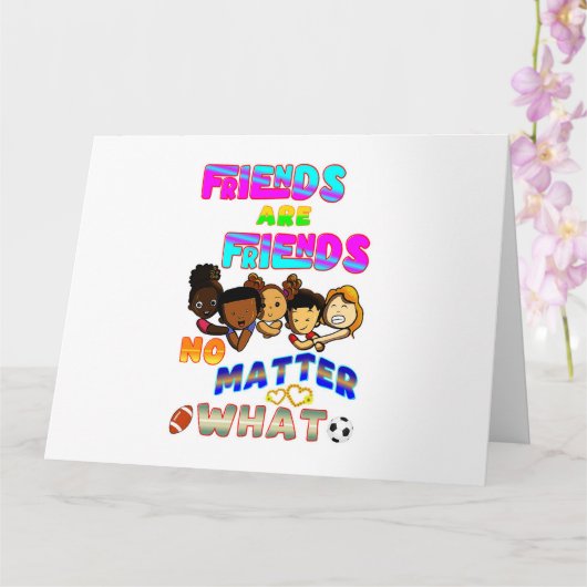 Carte Les amis sont des amis quoi qu'il arrive (Orchidée)