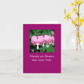 Carte Les amis sont des fleurs qui ne s'estompent jamais (Fleur jaune)