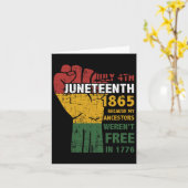 Carte Les ancêtres n'étaient pas libres en 1865 4 juille (Fleur jaune)