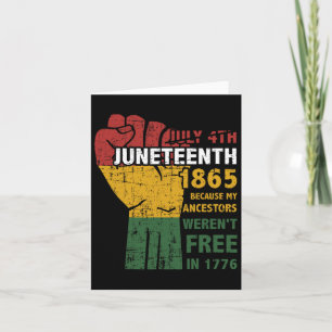Carte Les ancêtres n'étaient pas libres en 1865 le 4 jui