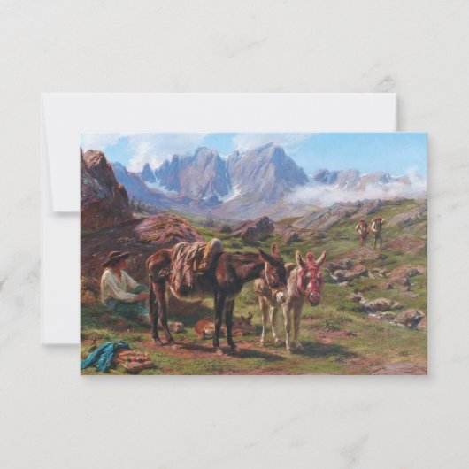 Carte Les ânes dans les Pyrénées (Rosa Bonheur) (Devant)