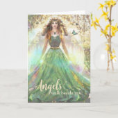 Carte Les anges marchent à vos côtés, Forêt Verte Guéris (Fleur jaune)