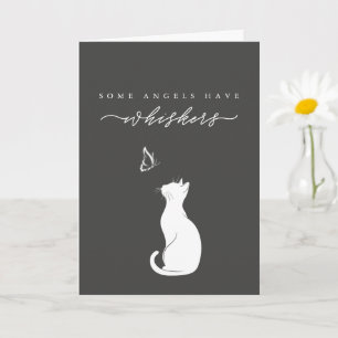 Carte Les anges ont des moustaches Charbon Deuil Chat Sy