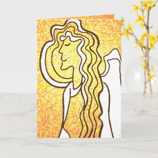 Carte Les anges qui vous surveillent (Fleur jaune)