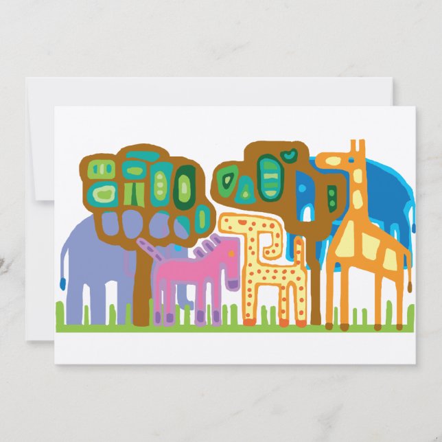 Carte Les animaux de la jungle (Devant)